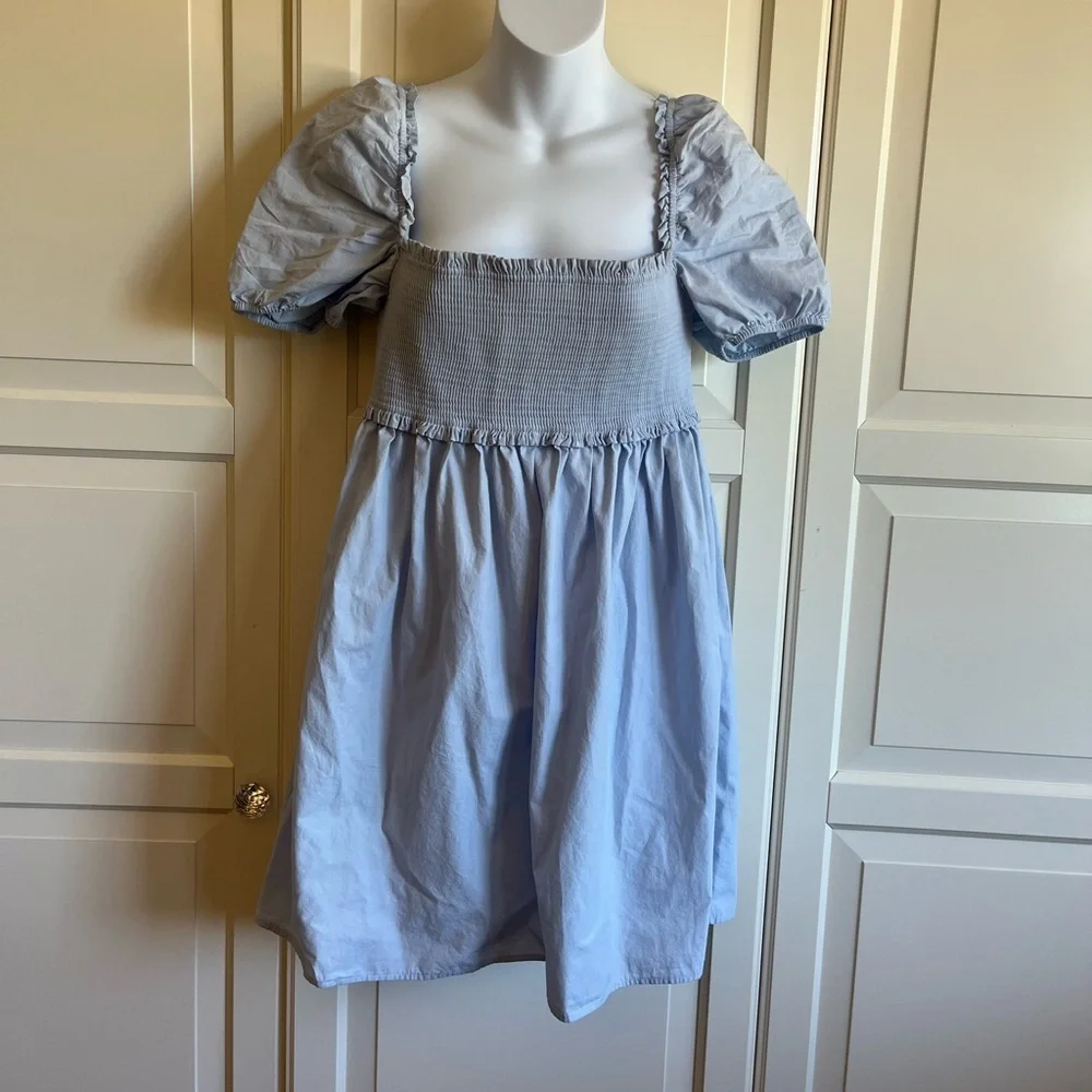 Aritzia Sunday Best Sun
Deh Hadley Babydoll Poplin
Mini Dress Blue Size medium - Picture 10 of 11
